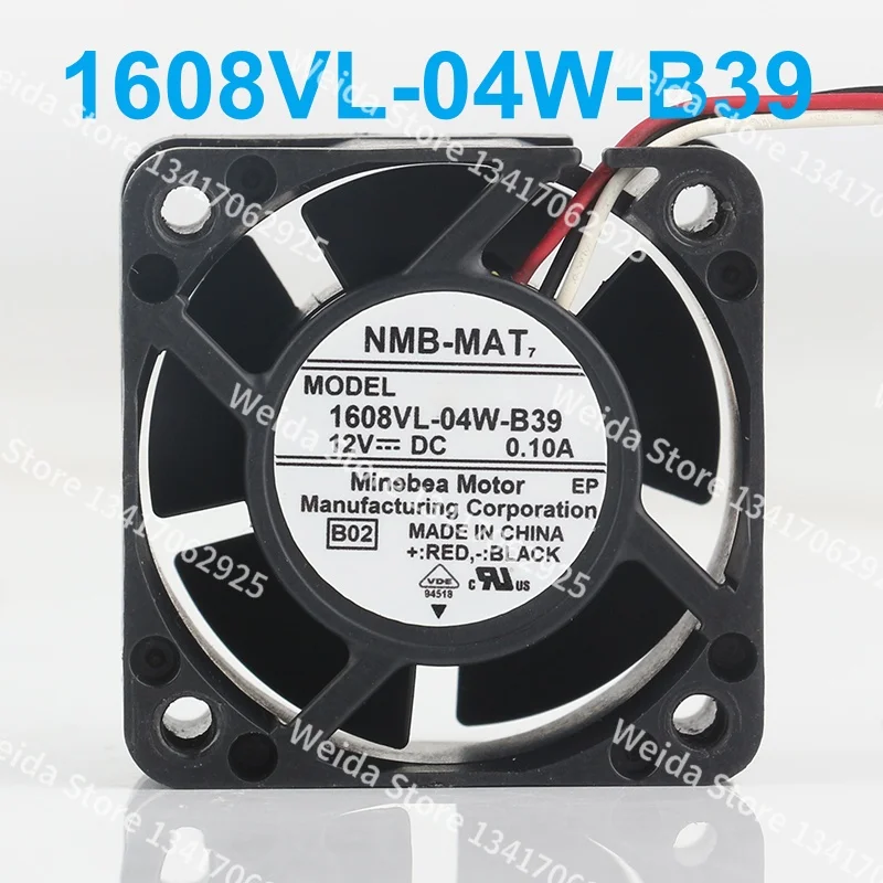 

Вентилятор охлаждения 40x40x20 мм, 4 см, NMB DC 12V 0.10A, AC EC, бесшумный, с двойным шарикоподшипником, трехпроводной, 1608VL-04W-B39 4020