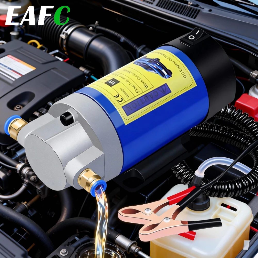 Pompa di trasferimento olio elettrica 12V per auto 1-4L/min Estrattore olio motore e diesel Pompa di trasferimento di aspirazione Strumento di manutenzione del veicolo