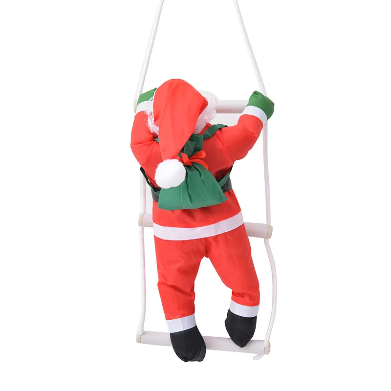 Santa Claus Kletterseil Leiter Weihnachten Plüsch Puppe Figur Dekoration Santa hängen Weihnachten Ornament Spielzeug Weihnachts baum