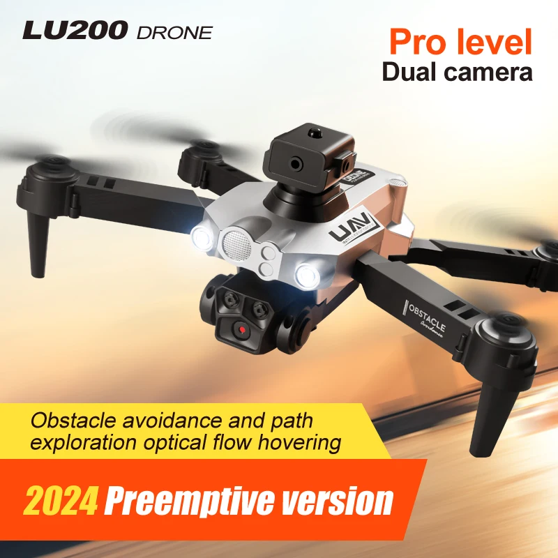 

New LU200 PRO Drone 8K Professional 5G Wifi FPV Three Camera Optical Flow Localization 360° Obstacle Avoidance RC Quadcopte