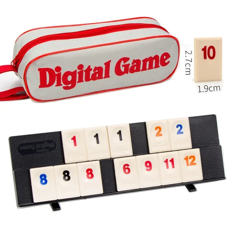 Fast Moving Rummy Tile Classic Board Game 2-4 People Israel Mahjong Digital Game Hotest Party Interactive Game Portable