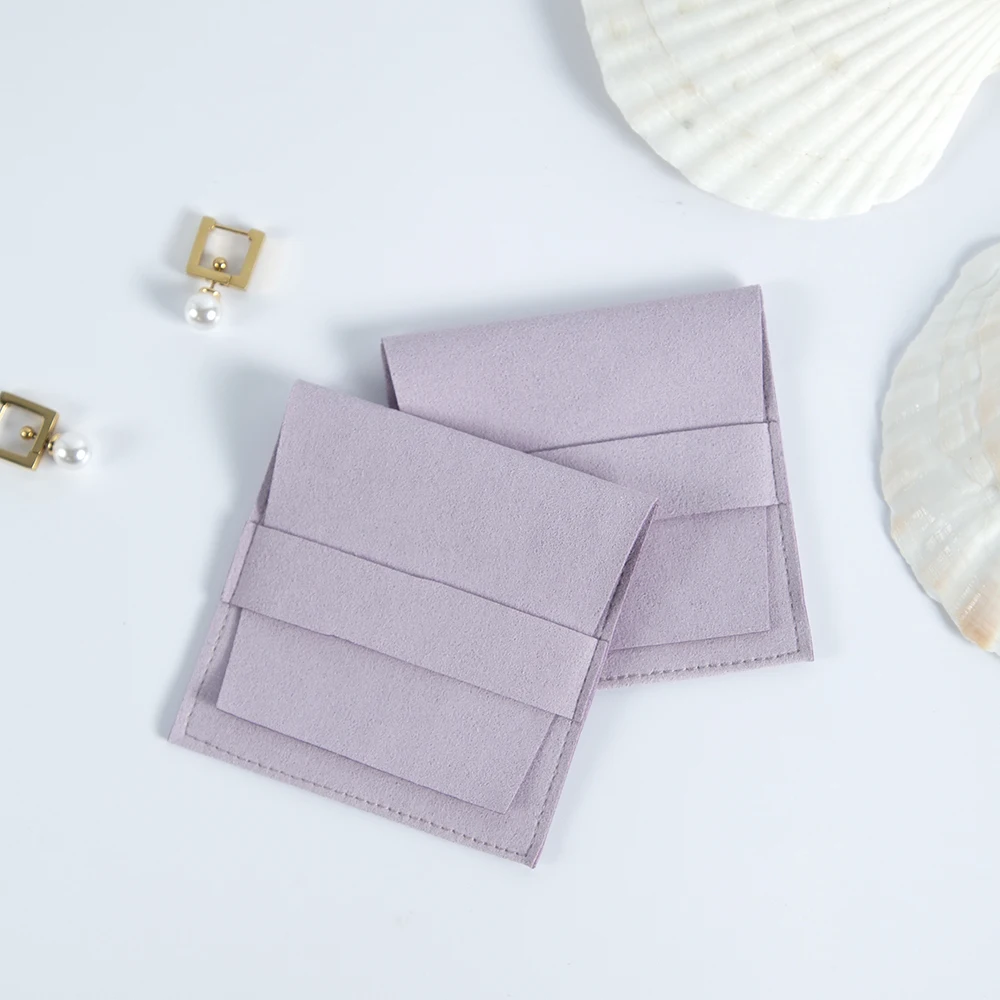 10 Stück umweltfreundliche Schmuckbeutel mit Bandverschluss, weiche Mikrofaser-Umschlag-Aufbewahrungsbeutel, tragbar für kleine Accessoires, für den täglichen Gebrauch