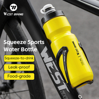 WEST BIKING Bicycle Water Bottle With Dust Cover 550ml&720ml PP5 Outdoor Sports Fitness Running Hiking Cycling Squeeze Bottle