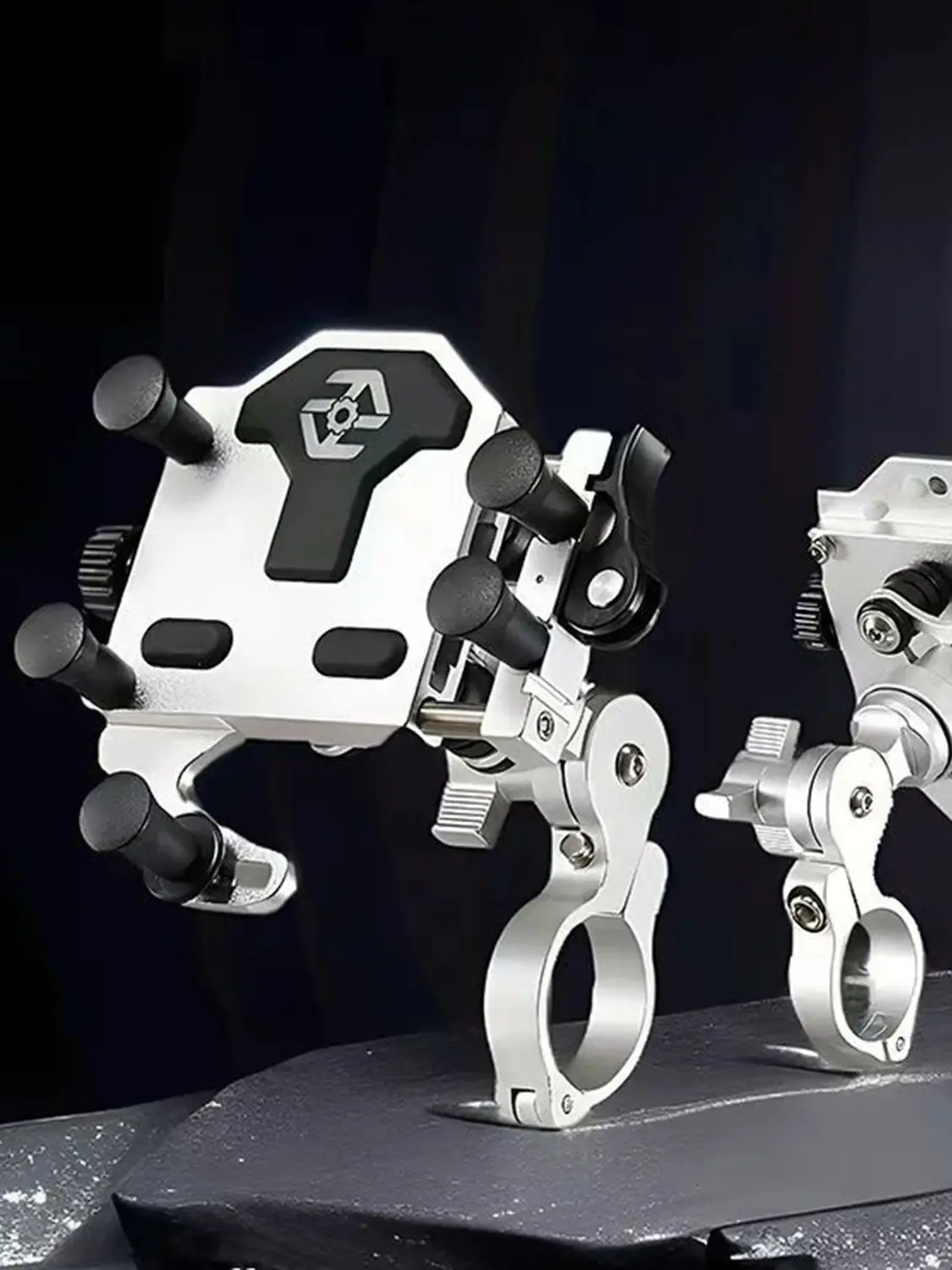 AliExpress NONE Motorcycle Phone Holder Universal Alloy Shock-Absorbing Motos Bicycle Handlebar Navigation Bracket 360° Rotary Adjustable Stand