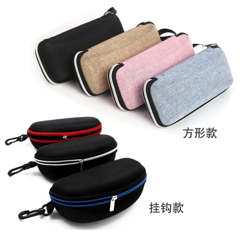 

Vintage Sunglasses Box Glasses Fashion Eyewear Box Zipper Closure Simple StylePortable EVA Glasses Protective Box Student