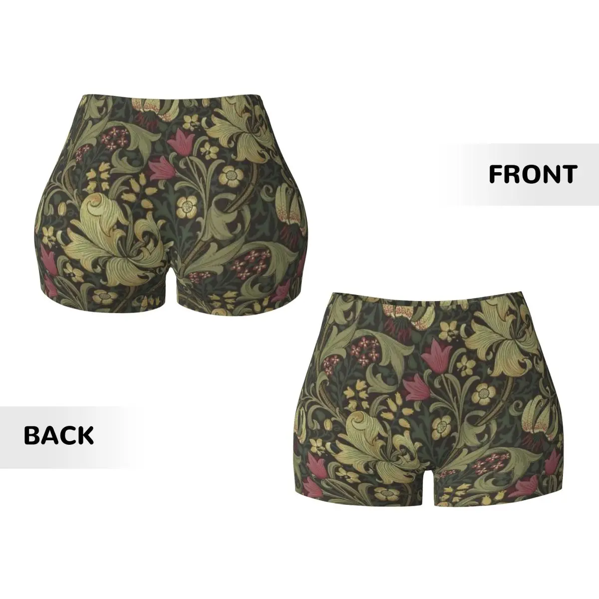 Personalizado William Morris Bullerswood Mulheres Ginásio Treino Correndo Shorts Atlético Voleibol Biker Yoga Shorts
