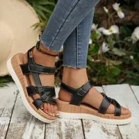 Summer New Women's Platform Wedge Sandals Summer Open Toe Ankle Strap Casual Gladiator Beach Shoes for Women - Image 2