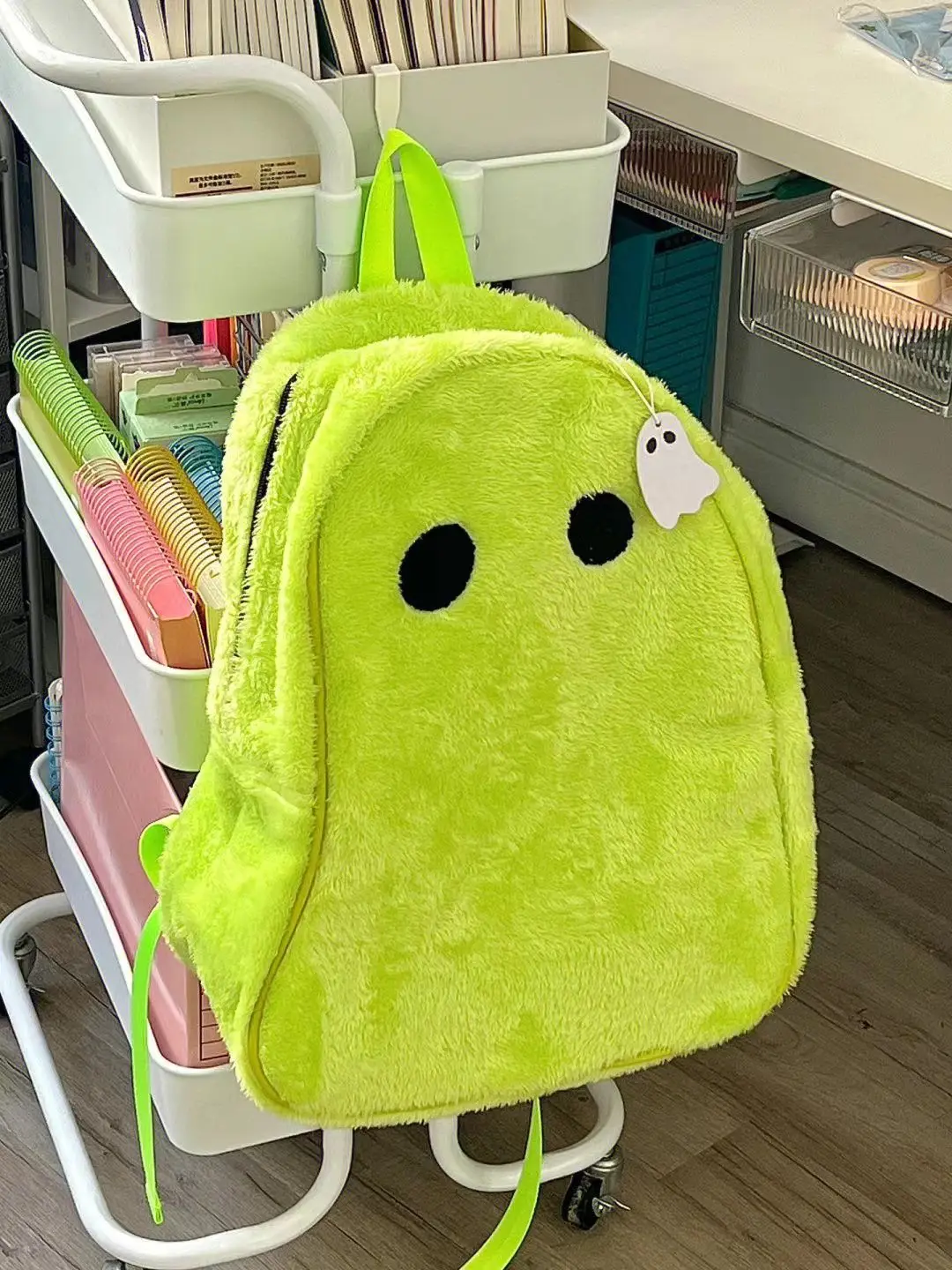 Miyagawa New Funny Plush Ghost Backpack Causal High School Niche Students Bag Fashion Japanese Korean Style Backpacks