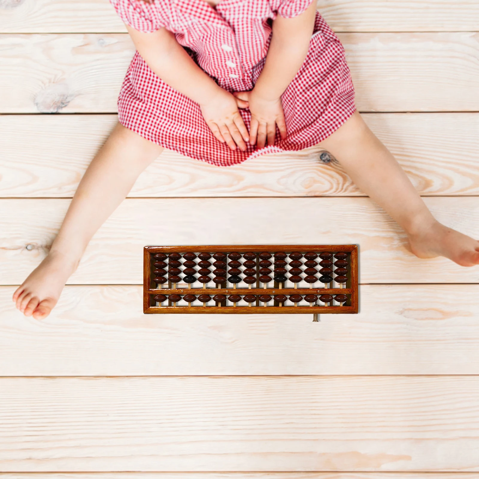 

13-Column Retro Traditional Chinese Tool Learning Kids Adults Portable Arithmetic For Students Educational Abacus Lightweight