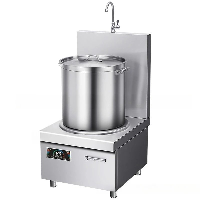 Commercial soup dwarf  stove 15kw high power brine electromagnetic stove 8kw single head dwarf stove