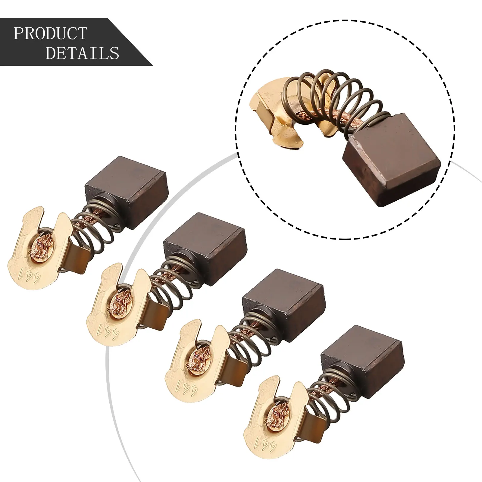 “MAKITA CB441 CB432 DTW450 DSS611 DSS610 BSS611 BSS610 Carbon Brushes Set of 4 Brushes Copper and Carbon Material”