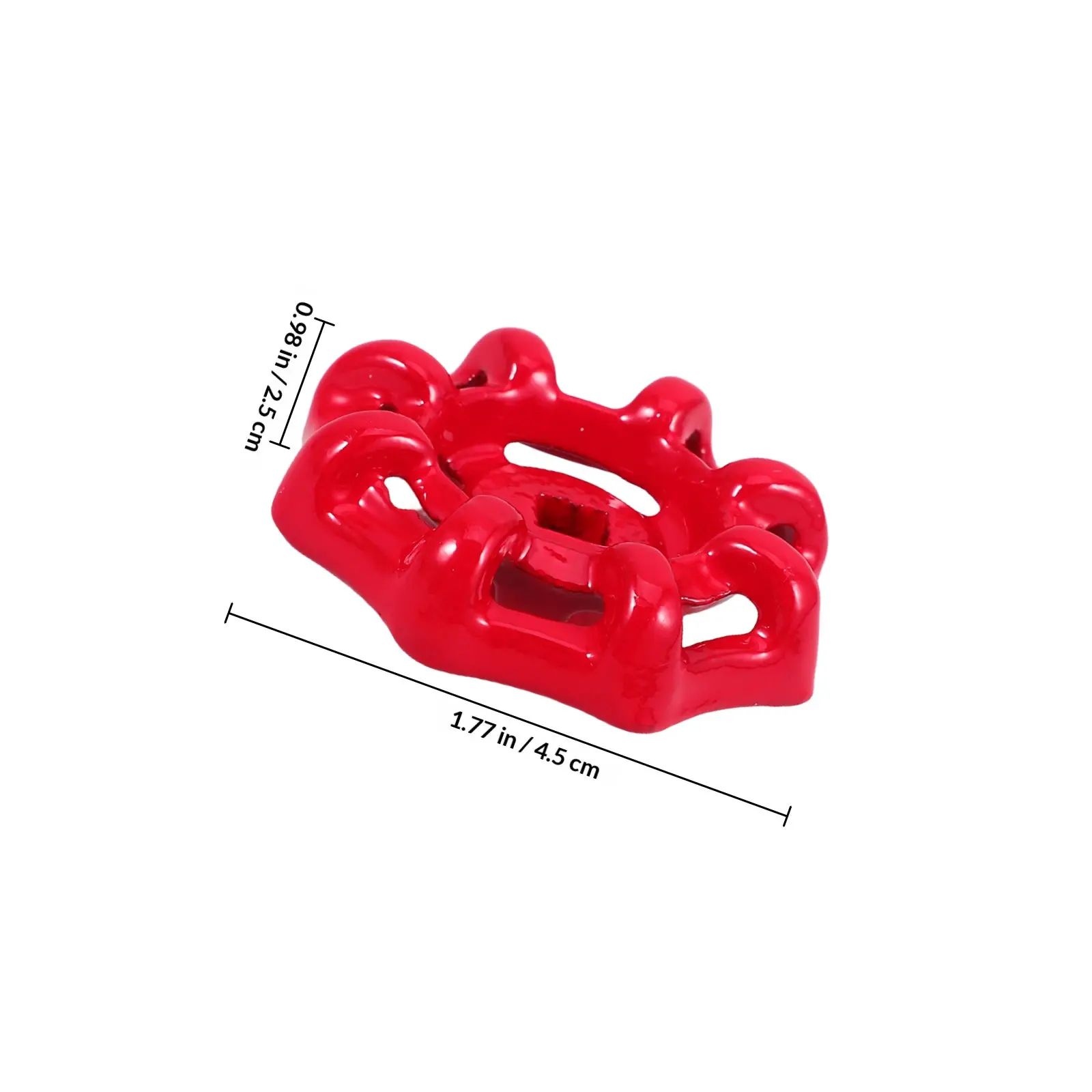 Red Square Cast Iron Valve Handle Compatible with Outdoor Gate Valve Water Spigot Replacement Handle for Garden Faucet view 3