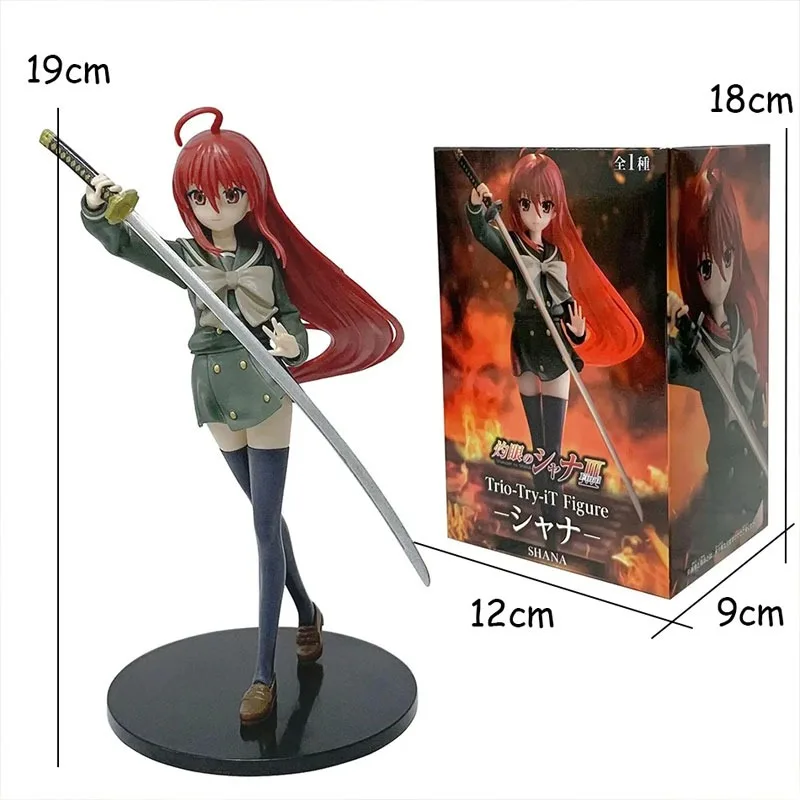 Figuras de Anime Kawaii Shakugan No Shana Shana, muñecos de acción, modelo de PVC, estatua, decoración de escritorio, colección de juguetes, regalos