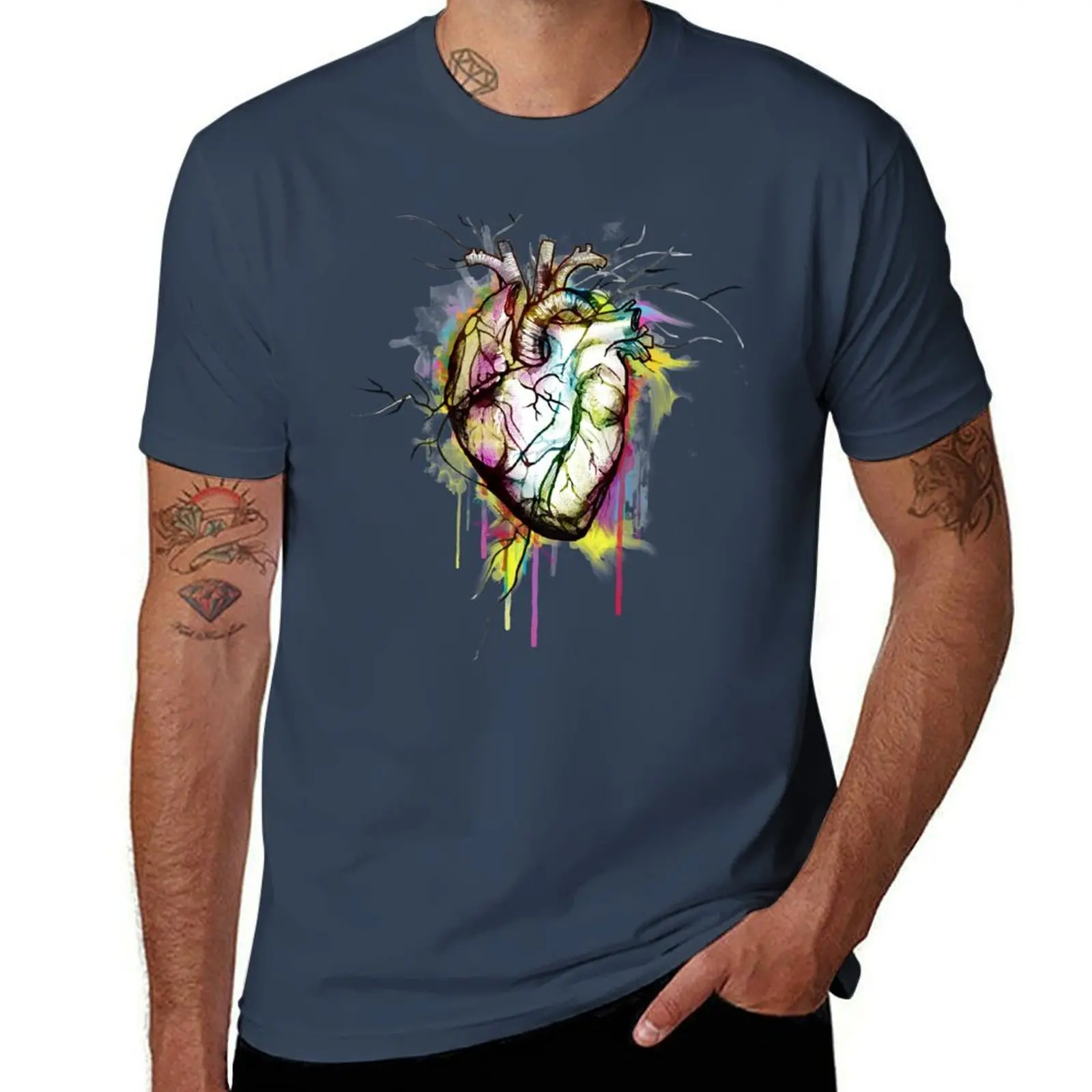 

Heart Human Anatomy artery T-Shirt Quick Dry Training Short Sleeve Tee