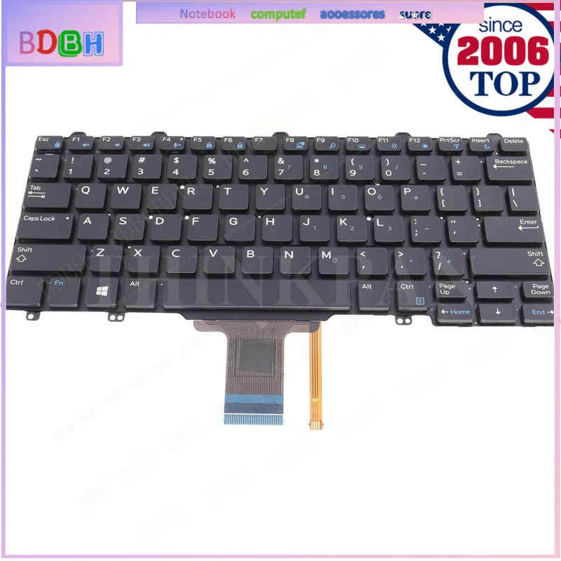 US Laptop Backlit Keyboard for For Dell Latitude E7250 E5250 E5270 5250 7250 3P2DR