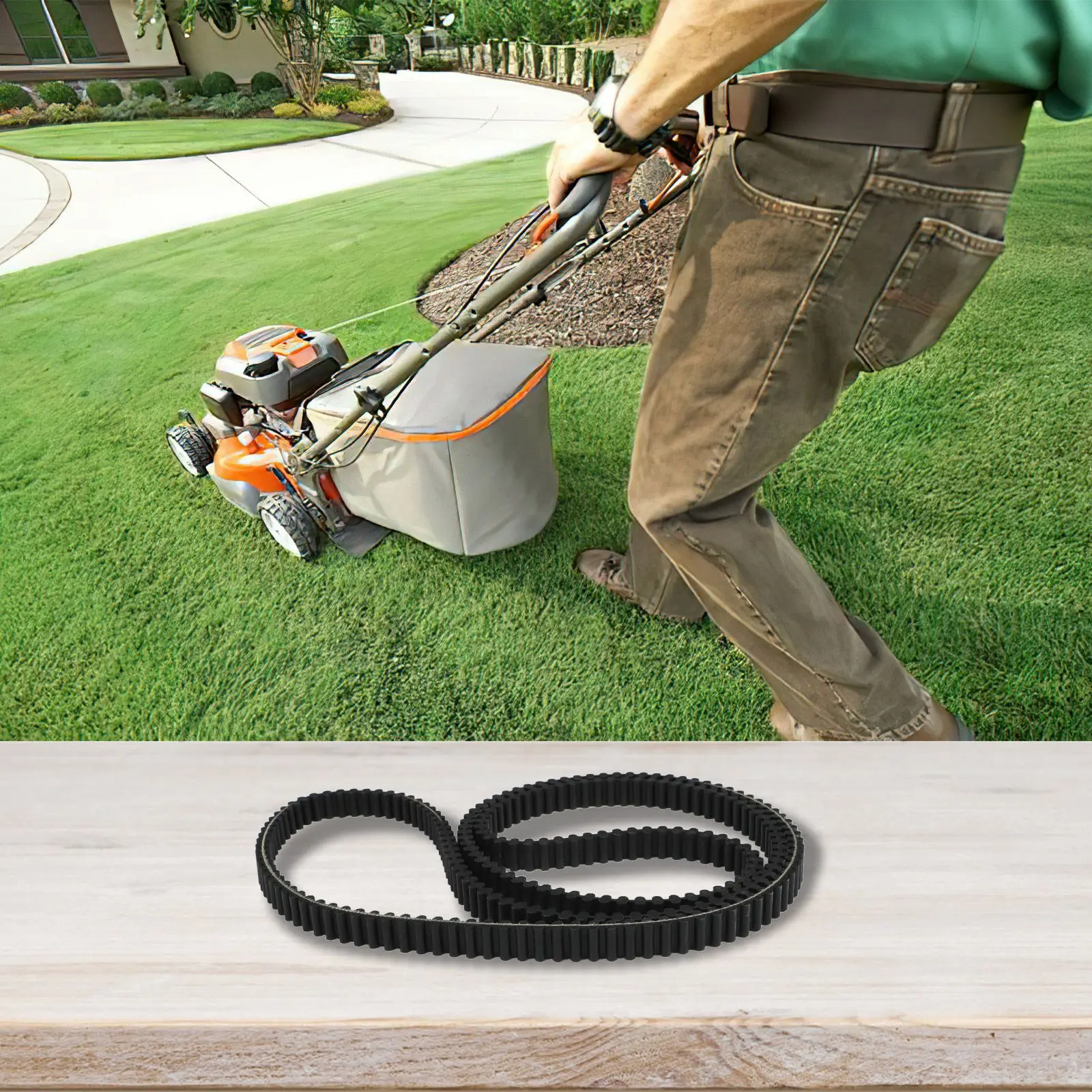 Reliable Timing Belt Compatible with For M127926 LT133 LT155 LT166 Ensures Efficient and Long lasting Lawn Care