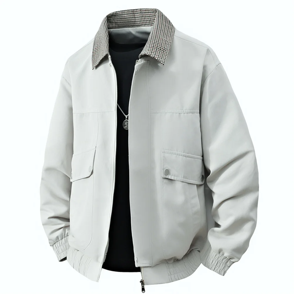 

Business Casual Lapel Coat for Men New American Autumn Lightweight Luxurious Men's Jacket High-quality Retro Style Warm Coat Men