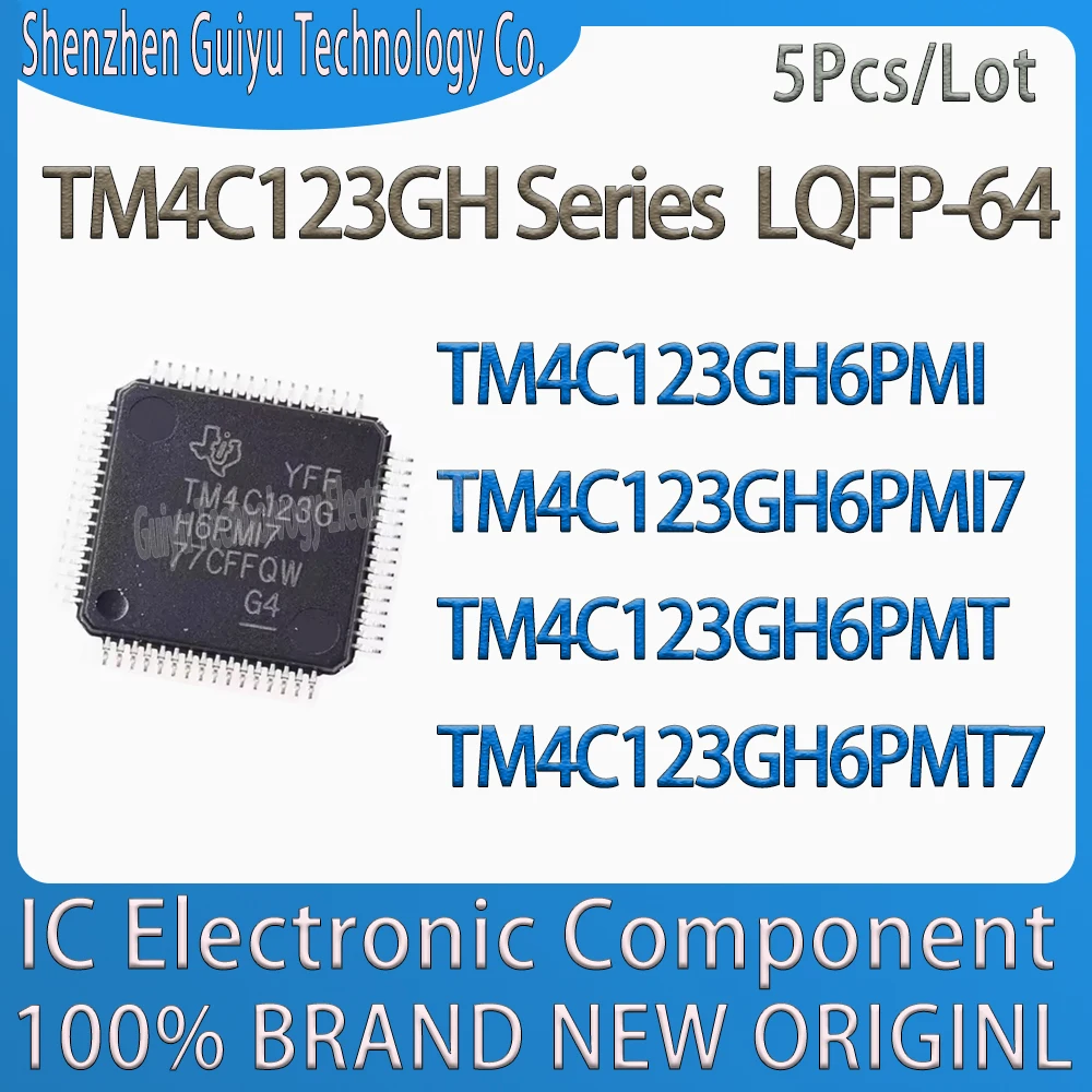 

5Pcs/Lot TM4C123GH6PMI TM4C123GH6PMI7 TM4C123GH6PMT TM4C123GH6PMT7 6PMI 6PMI7 6PMT 6PMT7 TM4C123GH LQFP-64 IC Chip