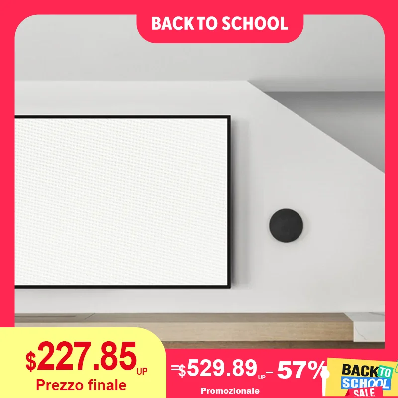 New Weave Perforated Sound Acoustic Transparent Projector Screen Aluminum Alloy 1cm Bezel Fixed Frame 72 - 180 Inch