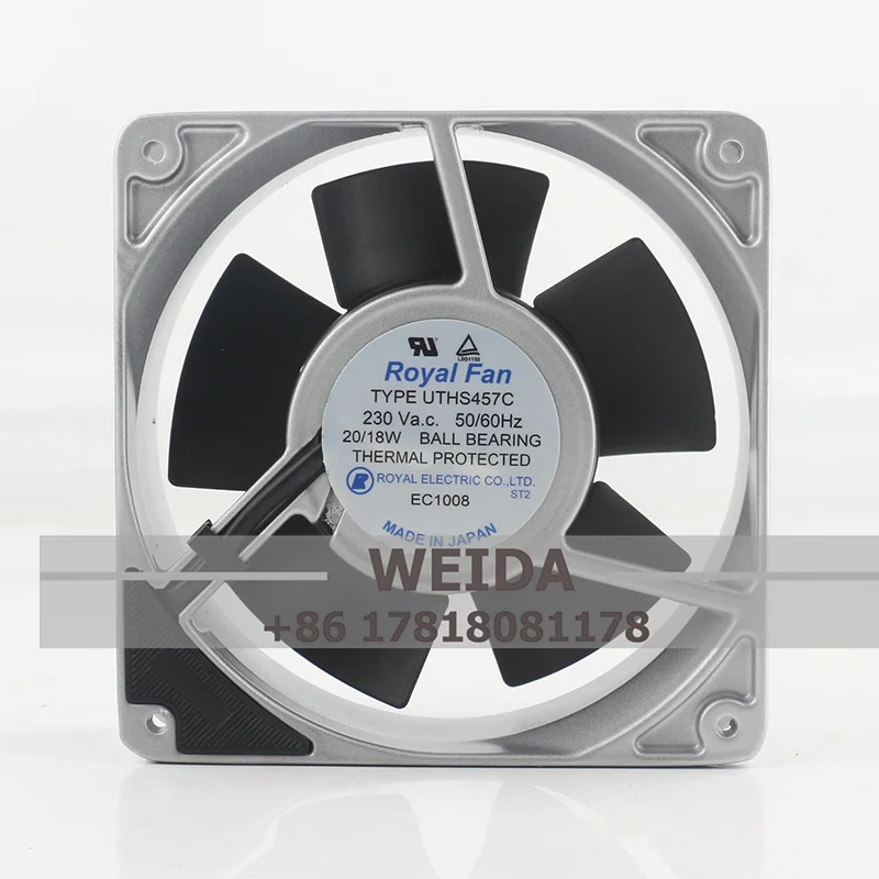 

Королевский вентилятор AC 230 В 20/18 Вт DC EC 12038 120X120X38 мм 12 см цельнометаллический термостойкий двойной шарикоподшипник UTHS457C охлаждающий вентилятор