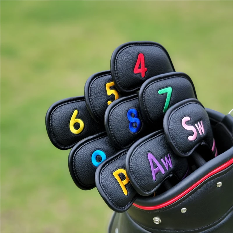 

9Pc/Set Colorful Number Golf Iron Covers Golf Club Head Covers Headovers Wedges Covers ,