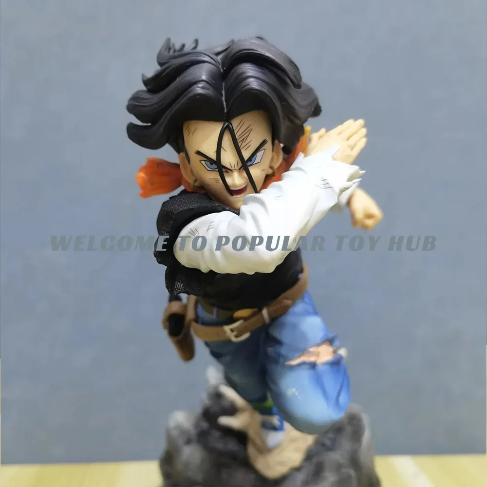 Dragon Ball Z Super Saiyan Android 17 Lapis Android 18 Lazuli Son Gohan Anime Figures PVC Action Figure Battle Custom Model Toy