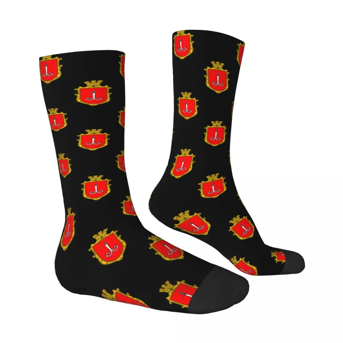 Escudo de armas de Odessa, calcetines Ucrania Harajuku medias súper suaves calcetines largos para todas las estaciones accesorios para regalos de hombre y mujer