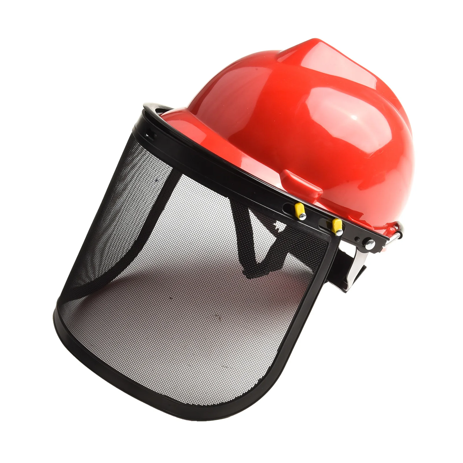 Helmet Safety Masker Netz Safe Face Flying Objects Outdoors Plastic+Mesh Protect Red+Black Helmet Trimmer Working