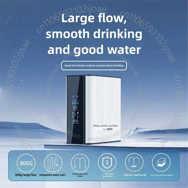 Reverse Osmosis Water Filtration System Electric Tankless Alkaline Mineral Water Purifier Self-Cleaning