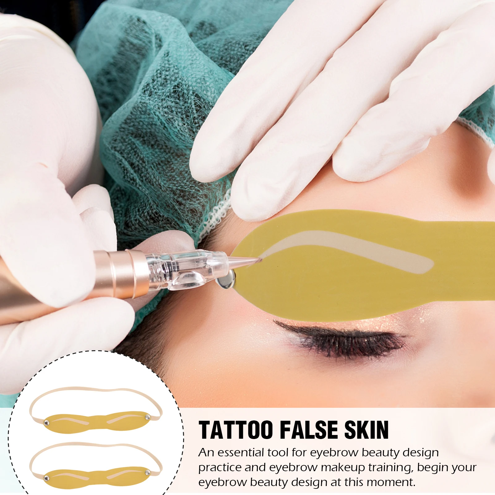 

10 Pcs Head-mounted Embroidery Practice Practical Eyebrow Skin Headband Trimming Fake Silica Gel False