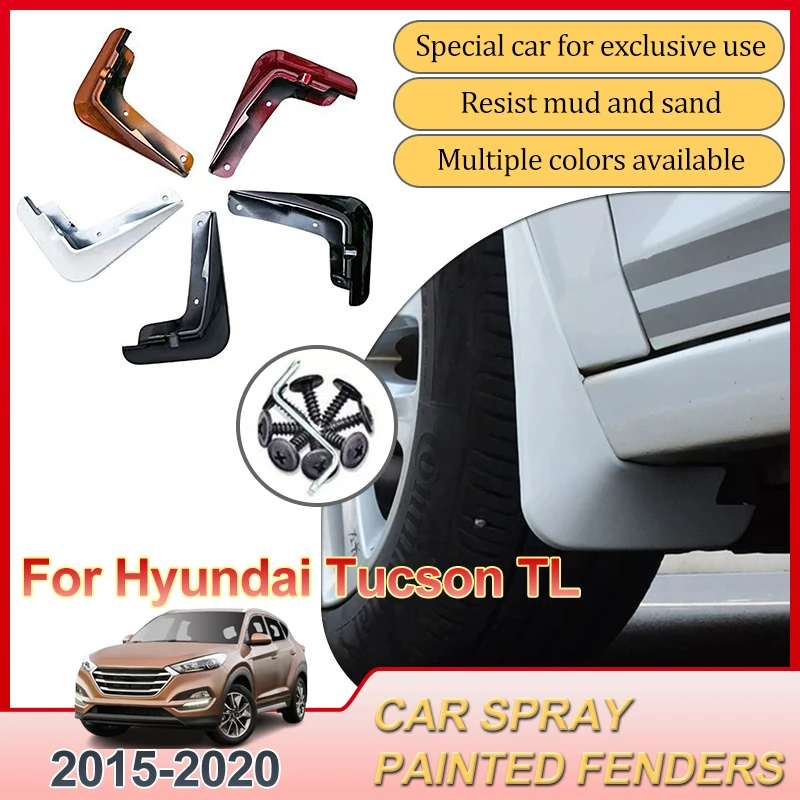 

Для Hyundai Tucson TL MK3 2015-2020: Брызговики (защита от грязи) с окраской, внешние автомобильные аксессуары
