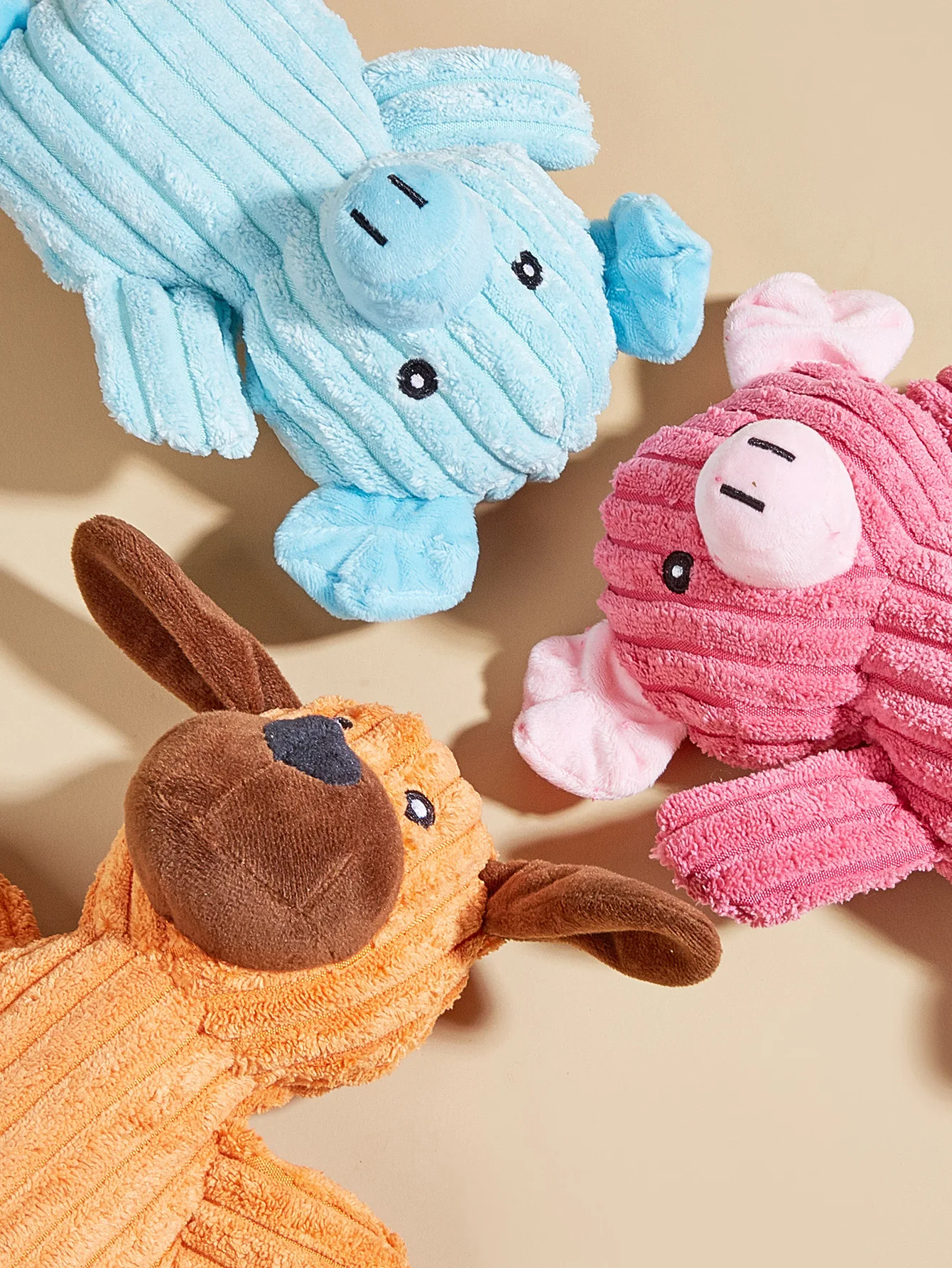Assorted Color Animal Shaped Dog Chew Toy with Sound Comfort Texture Dental Care Teeth Grinding Accessory for Household Pets