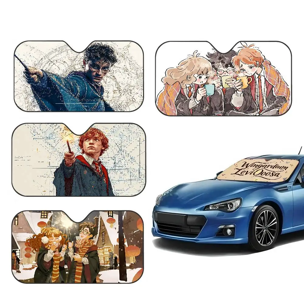 

Cool H-Harryes Movie P-Potter Windshield Sun Shade for Car SUV Front Window Sun Shade Accessory Visor Protector Shield Cover