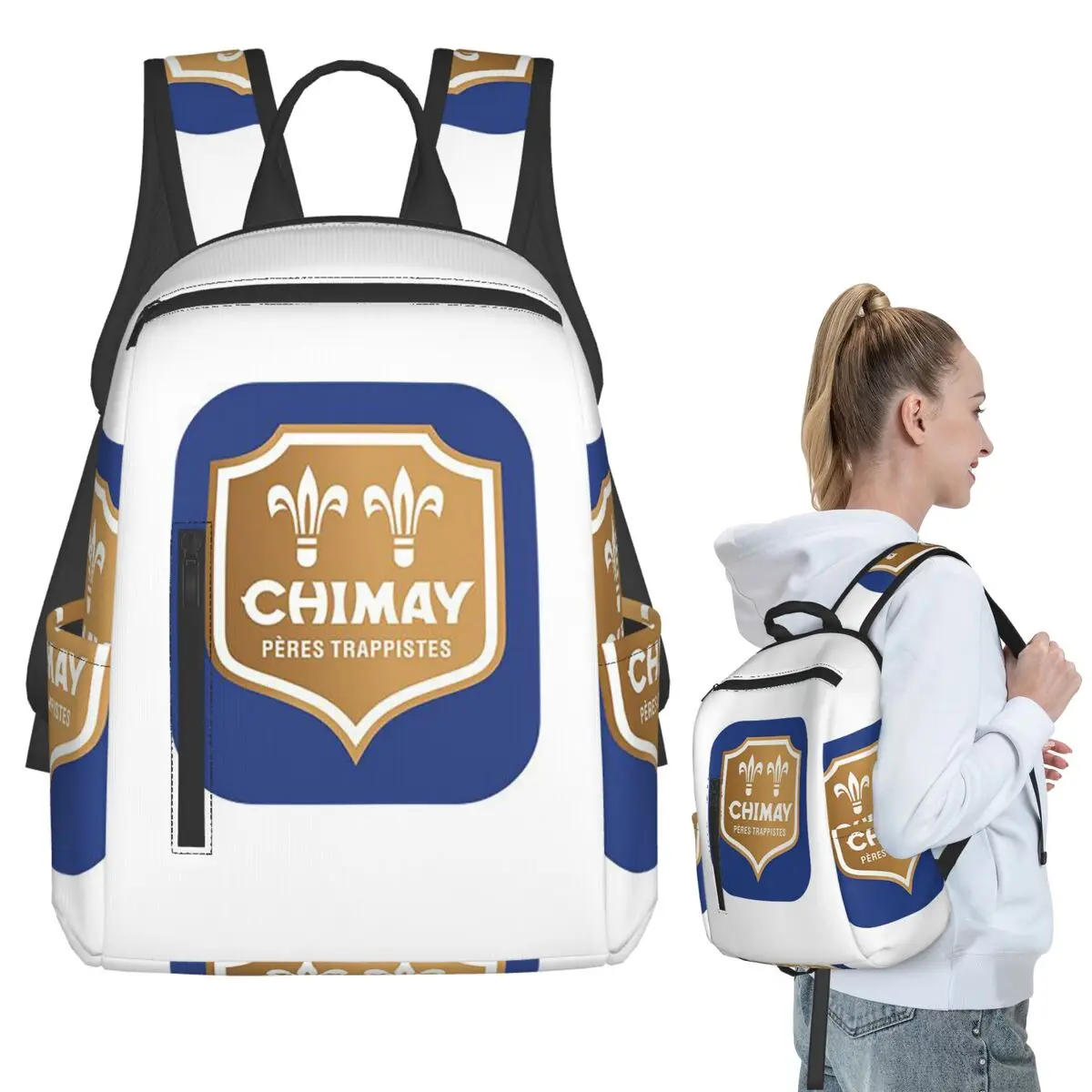 

Рюкзак с логотипом Chimay, студенческая сумка для книг, детская школьная сумка, сумки на плечо для компьютера, сумки для мальчиков и девочек