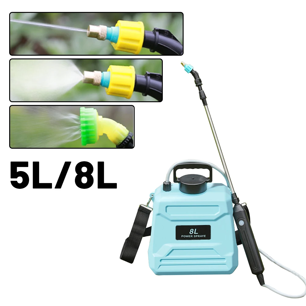 

5L/8L Shoulder Pesticide Sprayer Automatic Sprayer Bottle USB Rechargeable Lawn Sprinkler 3 Modes Multi-Function for Glass Clean