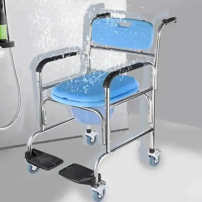 Shower Step Bathroom Chair Foot Portable Wheels Medical Accessories Stool Disabled Space Saving Designer Cadeira Home Furniture