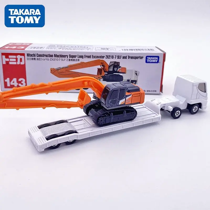 

TAKARA TOMY Tomy Dorika Alloy Car Model Toy Long Version No.143 Hitachi Heavy Machinery Transport Truck Boys' Car Toy