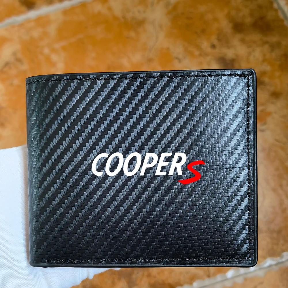 for mini coopers R56 R50 R51 R52 R53 R52 R55 R57 r58 r59 R60 car carbon fiber leather wallet Card package car accessories