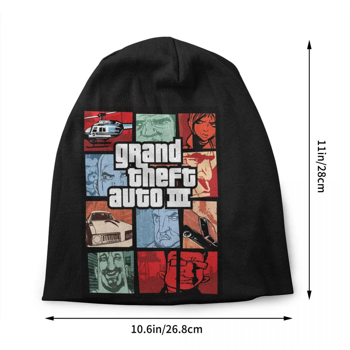 Grand Theft Auto Bonnet Hat Knitting Hat Men Women Cool Unisex Adult GTA Adventure Game Warm Winter Beanies Cap