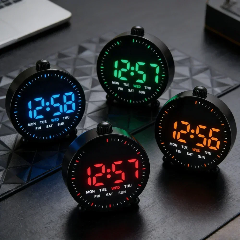 Simple LED Alarm Clock Positive Countdown Second Hand Design Modern Bedside Ornament Electronic Desktop Decor for Home