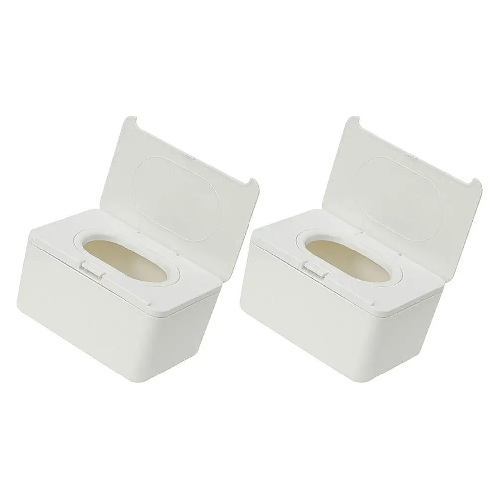 

2Pcs Baby Wipe Dispensers Portable Refillable Wipe Holders Compact Storage Containers for Travel Nursery Bathroom Use