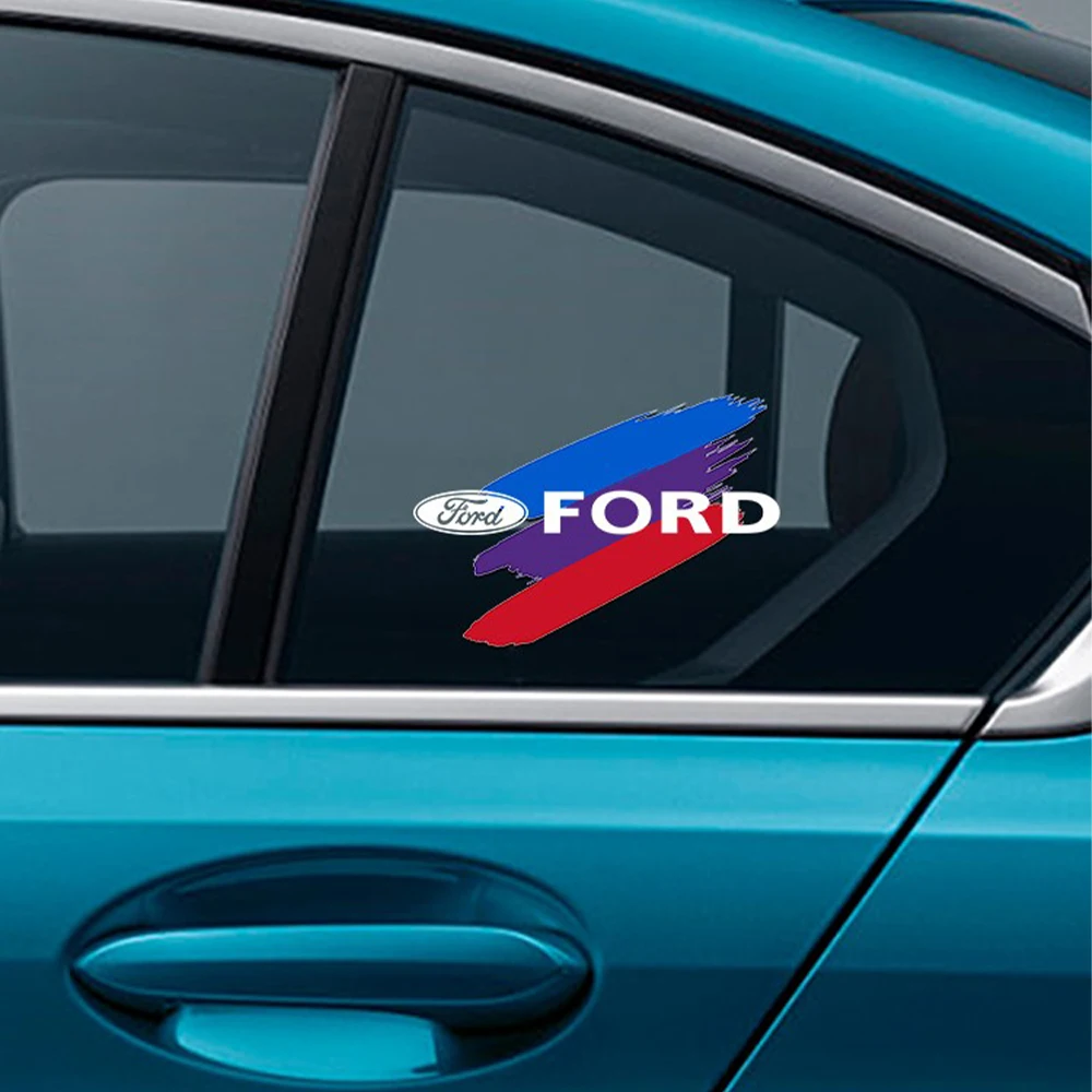 1 Juego de pegatinas de PVC para el guardabarros lateral del coche, para Ford Fiesta, Mondeo, Fusion, Explorer, Escape, Shelby, Edge, Taurus, Mustang, Kuga