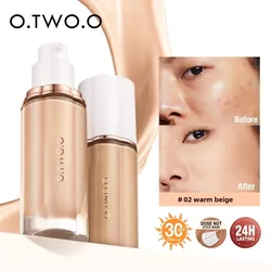 O.TWO.O Liquid Foundation Cream for Face 30ml High Coverage Makeup Base SPF30 Waterproof Concealer Makeup Foundation