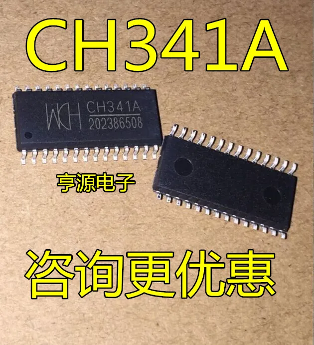 

10pcs original new CH341A CH341 SOP-28 USB serial port chip