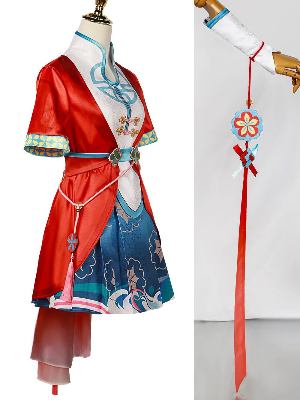 Xishi cosplay costume game plays the role of the new season's skinned women's qipao, Linglong  Zhen Wei COS Clothing