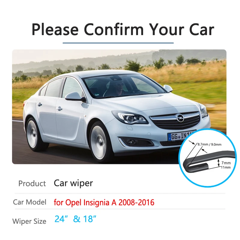 For Opel Insignia A MK1 2008~2016 Vauxhall Holden Buick Regal Front Windscreen Wipers Car Accessories 2009 2015 Car Wiper Blades