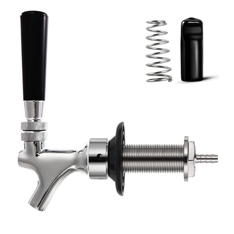 Selbst-Schließen Entwurf Bier Wasserhahn, Wasserhahn hat einen griff rückkehr frühling, amerikanischen Typ Bier Tap Kegerator Fass Spender mit Staub Kappe
