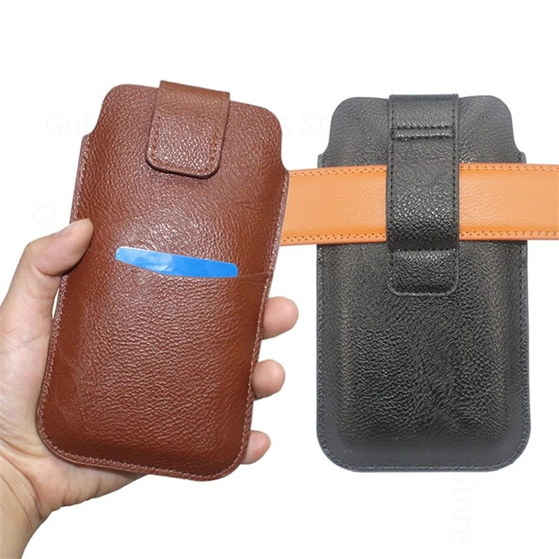 

Soft Leather Cover Phone Pouch For Samsung A36 A26 A56 Card Slot Phone Belt Waist Bag Wallet Case For Galaxy A55 A16 A35 A25 A24