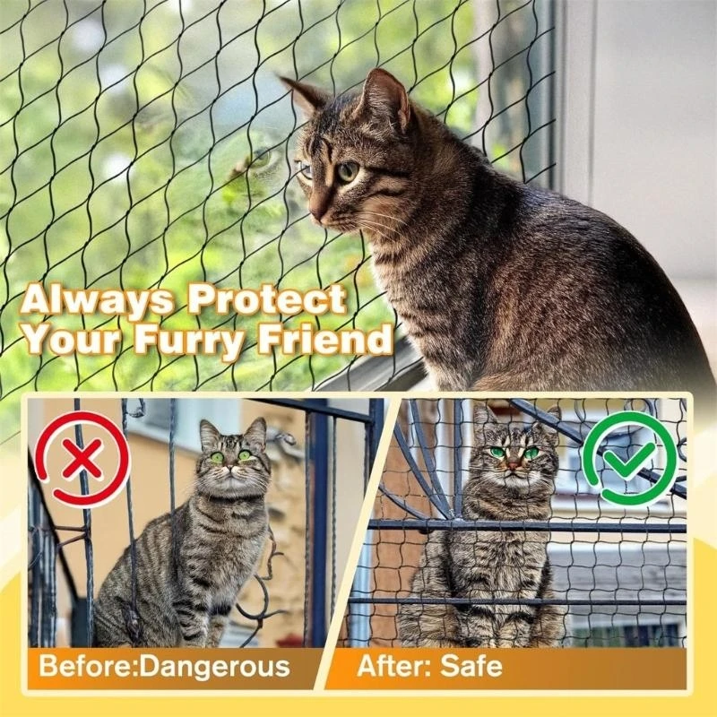 

Reinforced Netting Cats Mesh for Balconies and Patios, Steel Wire Reinforced Pet Safety Netting top sale，pet door