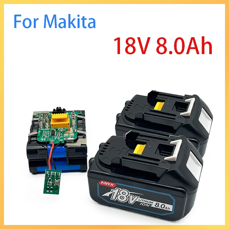 

100%Original For Makita 18V 8.0Ah Rechargeable Power Tools Battery with LED Li-ion Replacement LXT BL1860B BL1860 BL1850 Battery